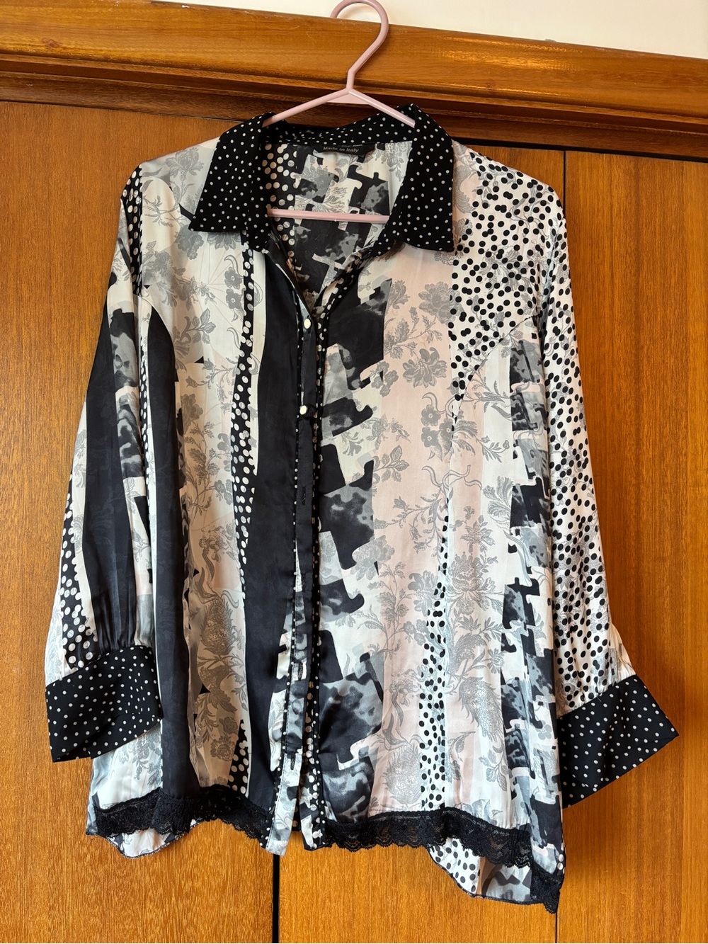 Made in Italy mixed print blouse